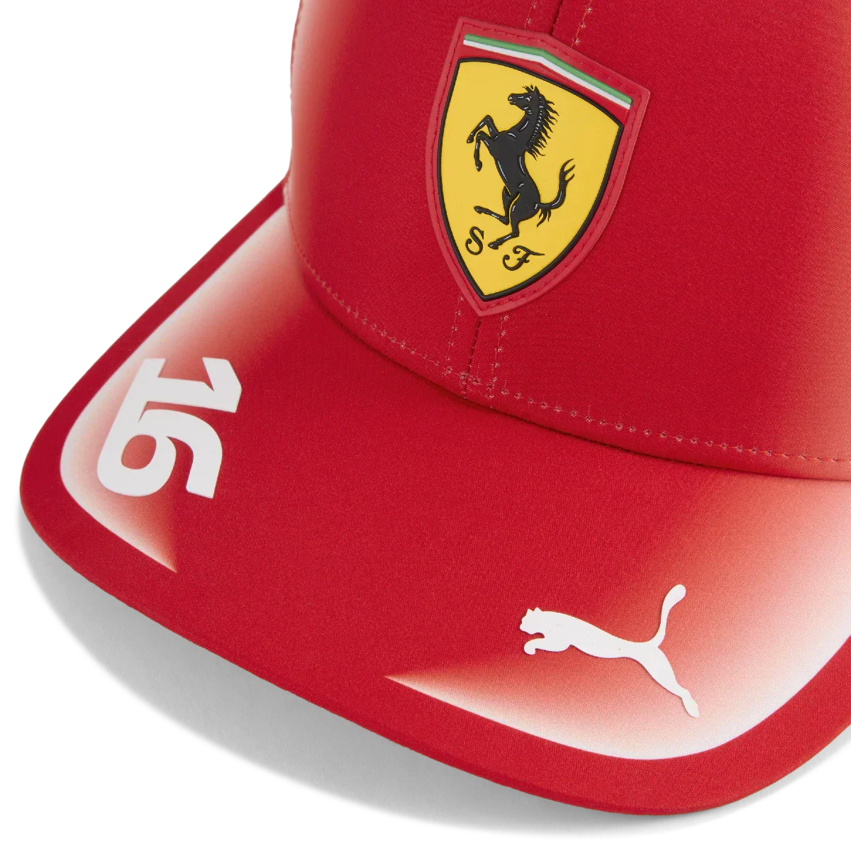 Ferrari cap, team, Charles Leclerc, Puma, red