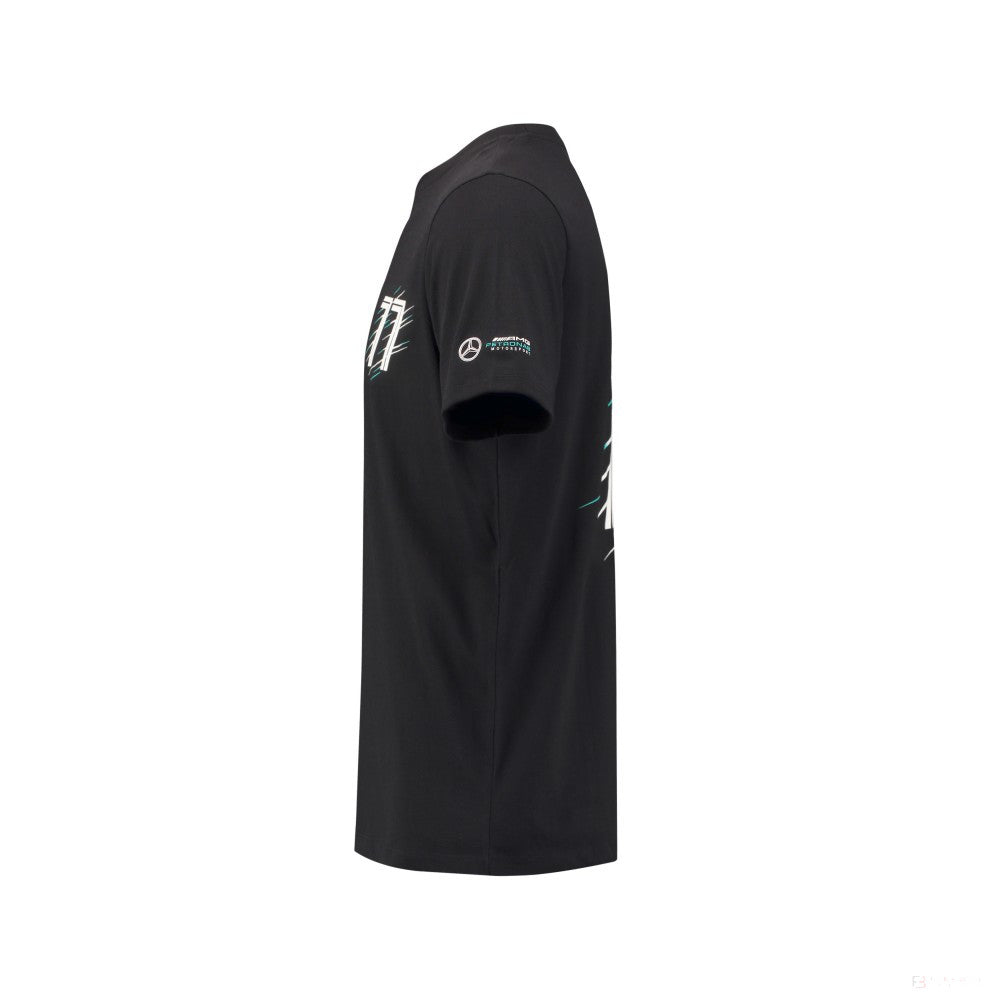 Mercedes T-shirt, Valtteri Bottas 77, Black, 2018