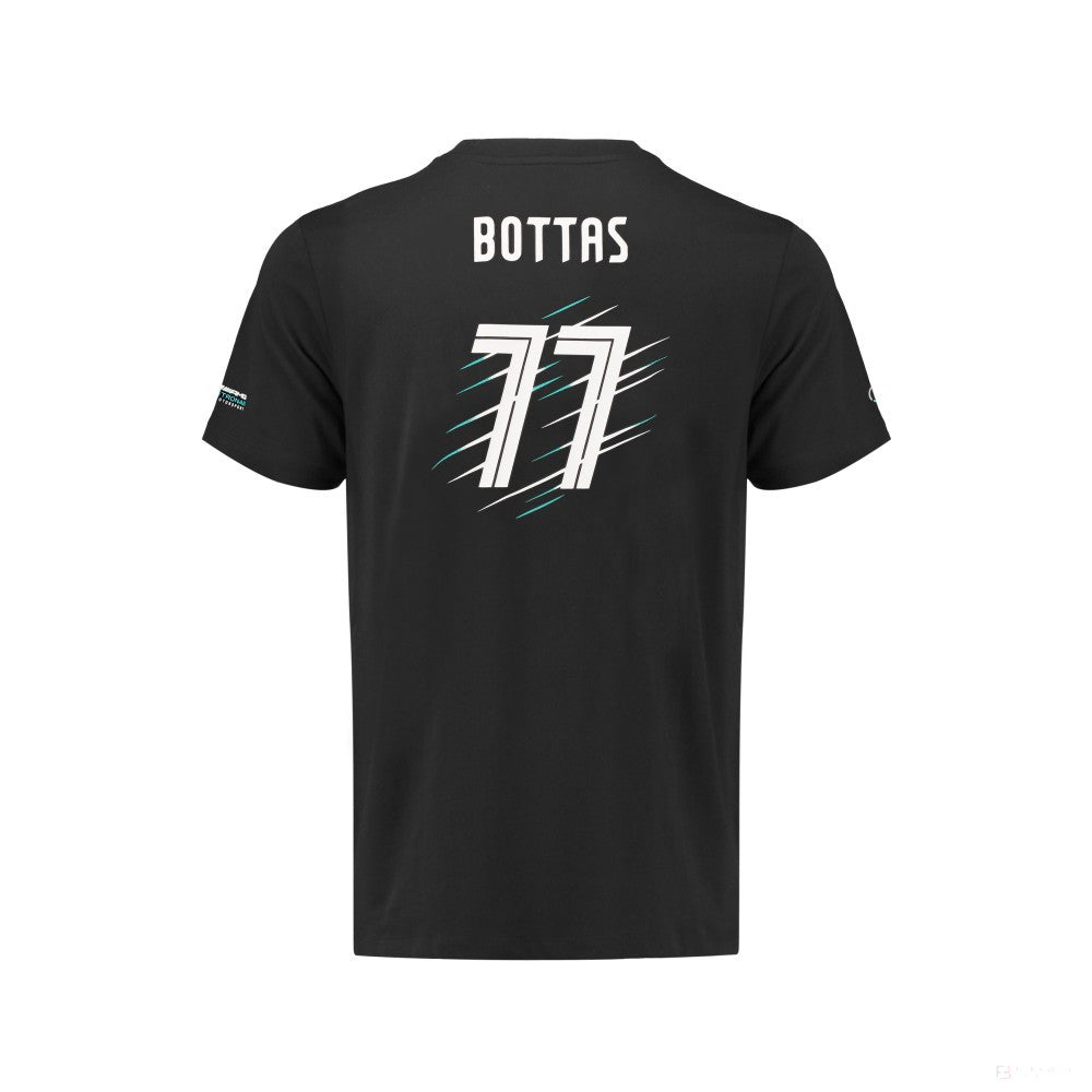 Mercedes Kids T-shirt, Bottas, Black, 2018