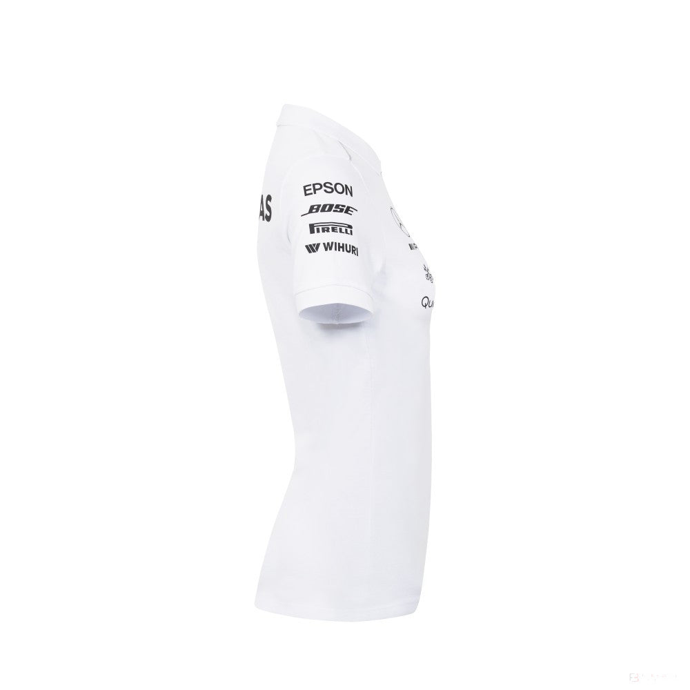 Mercedes Womens Polo, Team, White, 2018