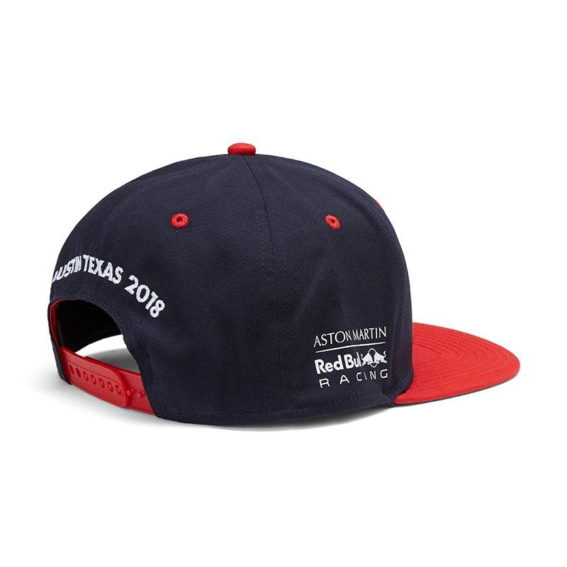 Red Bull Flatbrim Cap, USA GP, Adult, Blue, 2018