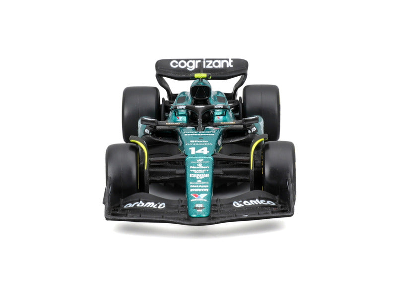 Aston Martin model car, AMR23, bburago, 1:43, Fernando Alonso #14, 2023