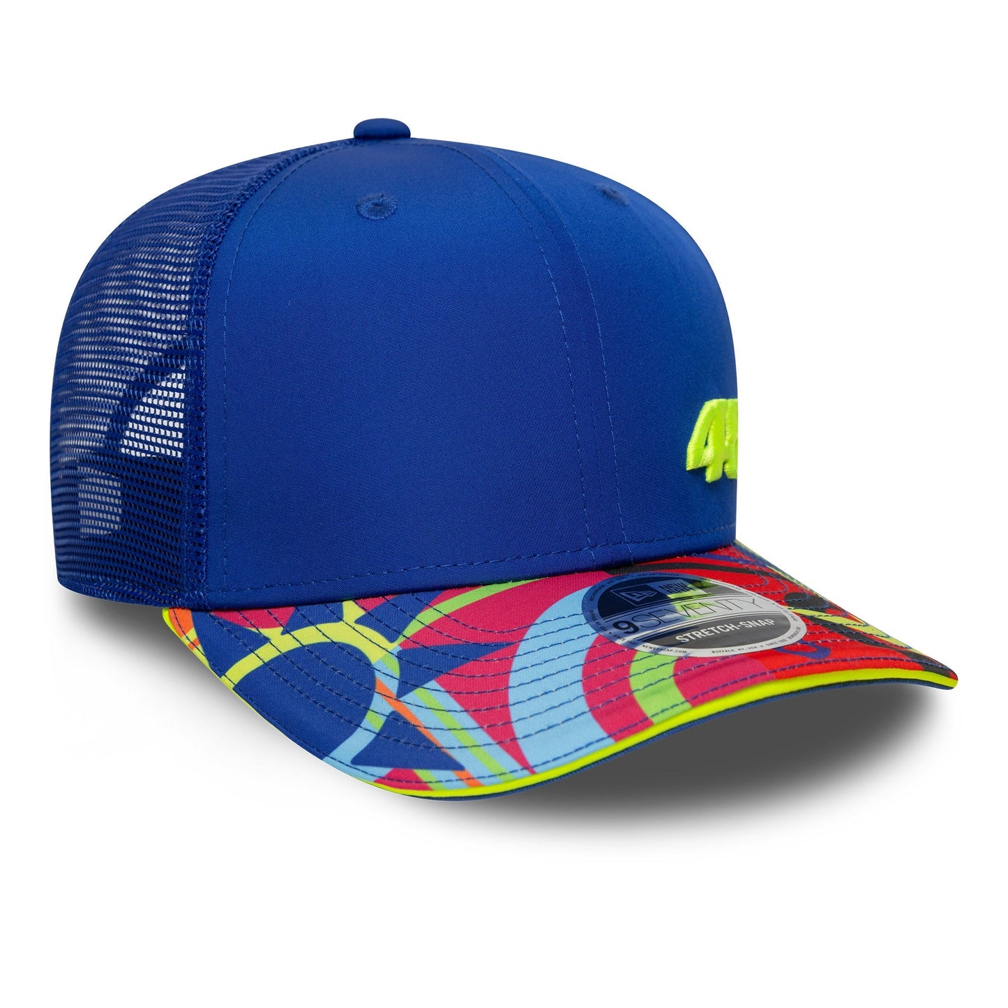 Valentio Rossi #46 cap, trucker, VR46, New Era, 9SEVENTY, blue