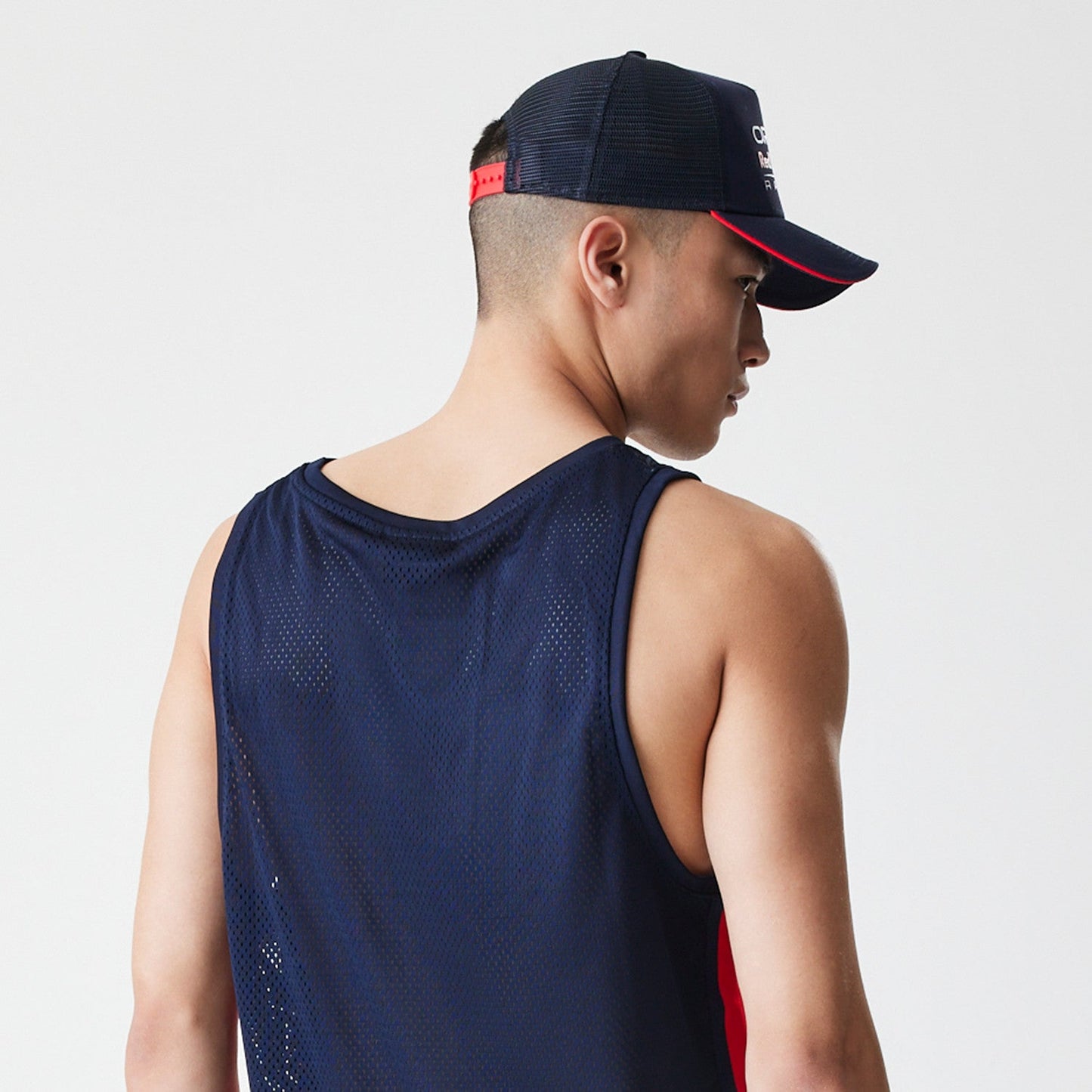 Red Bull Racing sleevless t-shirt, New Era, baseketball mesh, dark blue