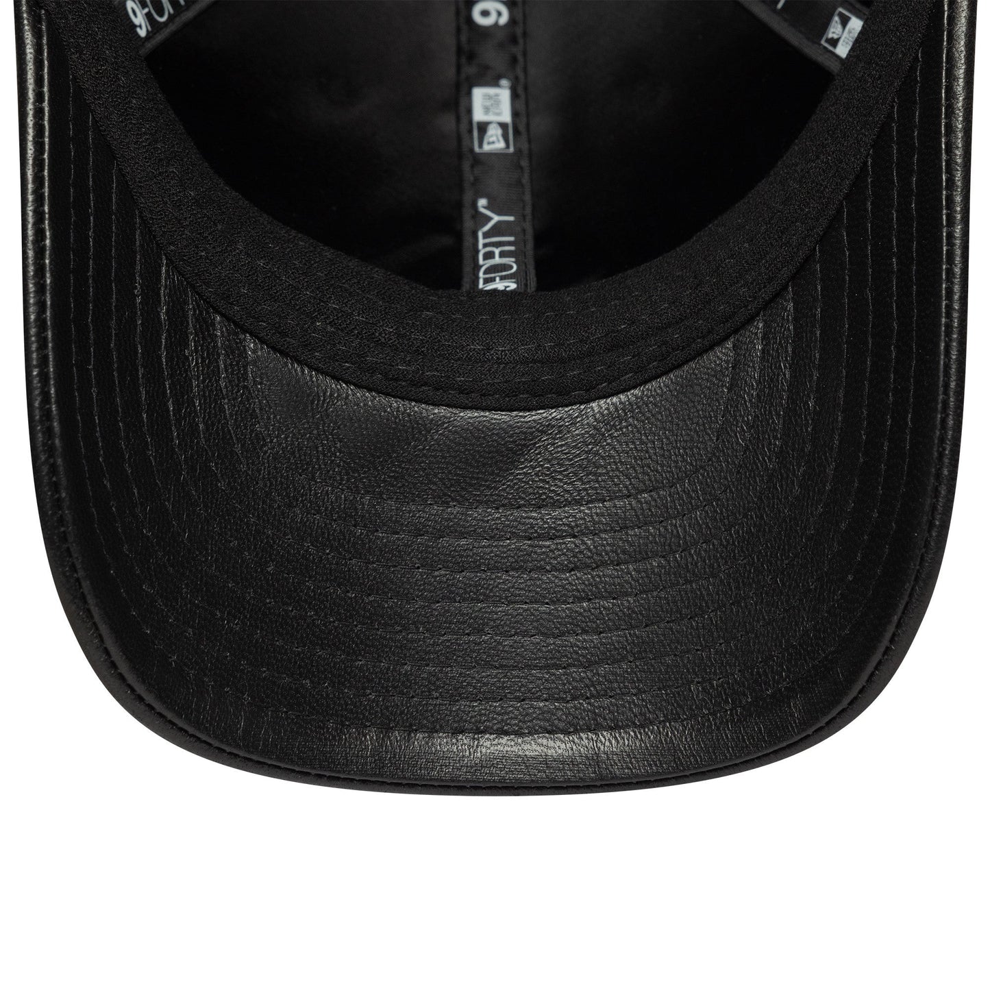 New York Yankees cap, leather, New Era, 9FORTY, mc, black
