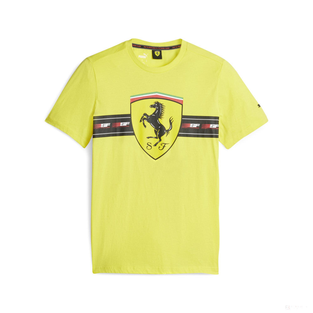 Ferrari t-shirt, Big shield, heritage, yellow
