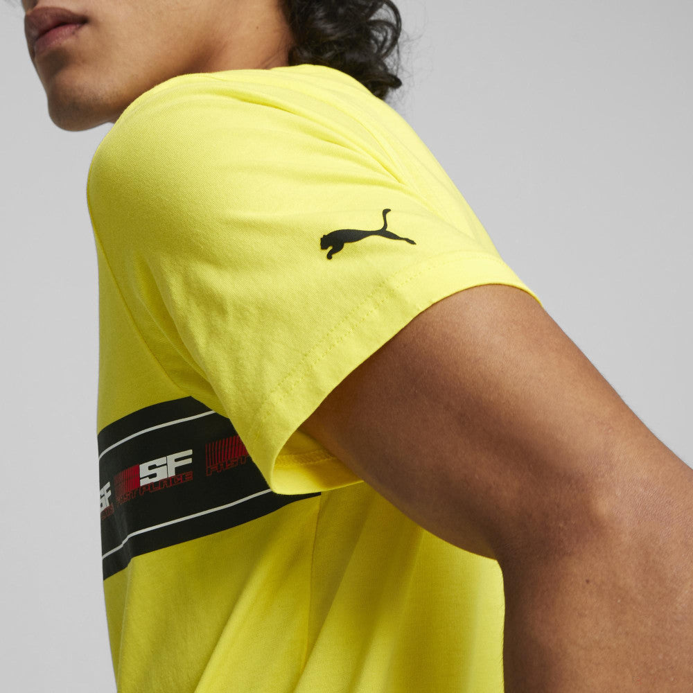 Ferrari t-shirt, Big shield, heritage, yellow