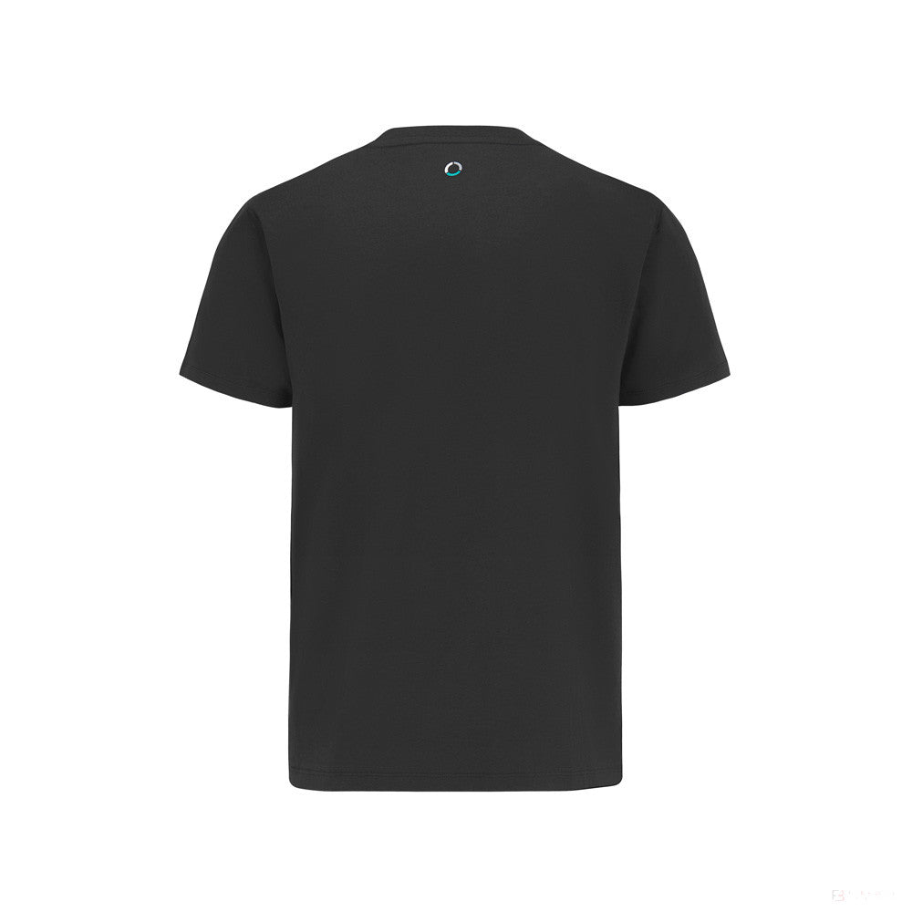 Mercedes Kids T-Shirt, Large Logo, Black, 2022