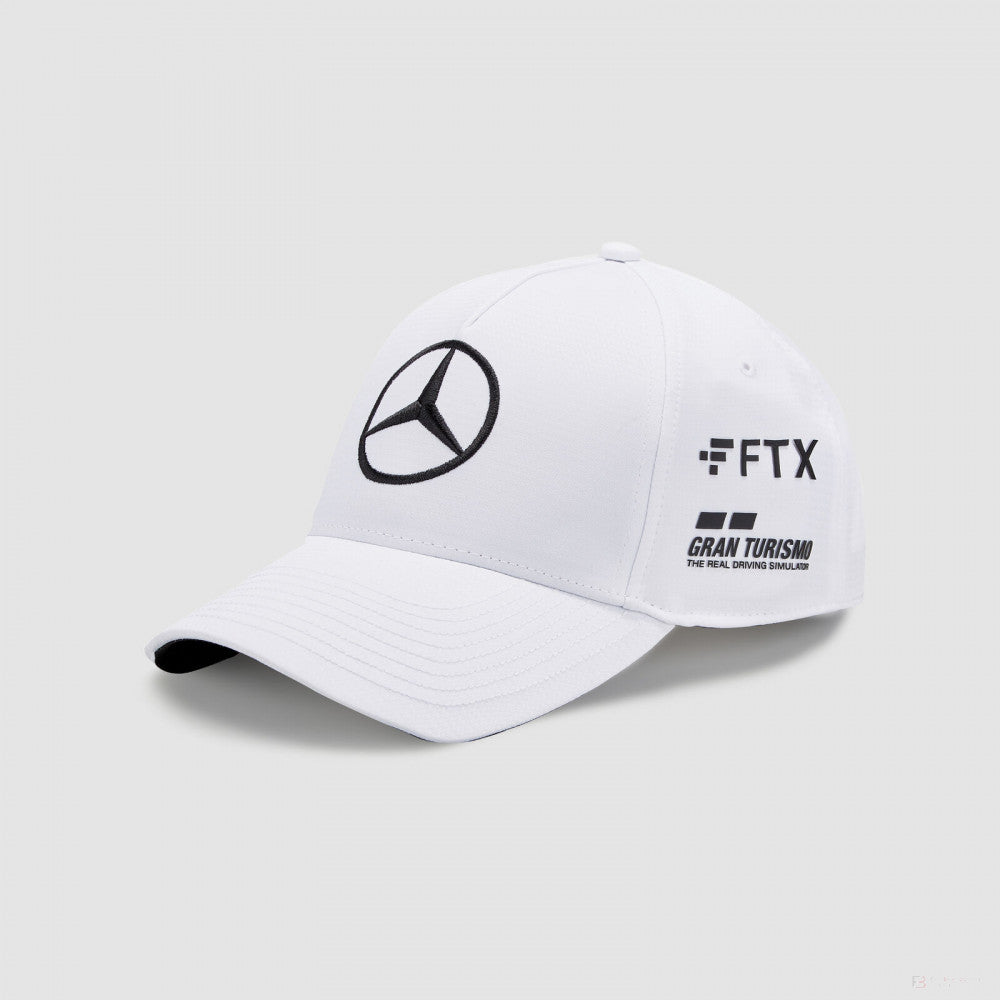 Mercedes Baseball Cap, Lewis Hamilton, Kids, White, 2022