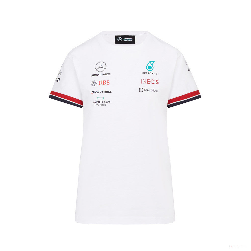 Mercedes Womens T-Shirt, Team, White, 2022