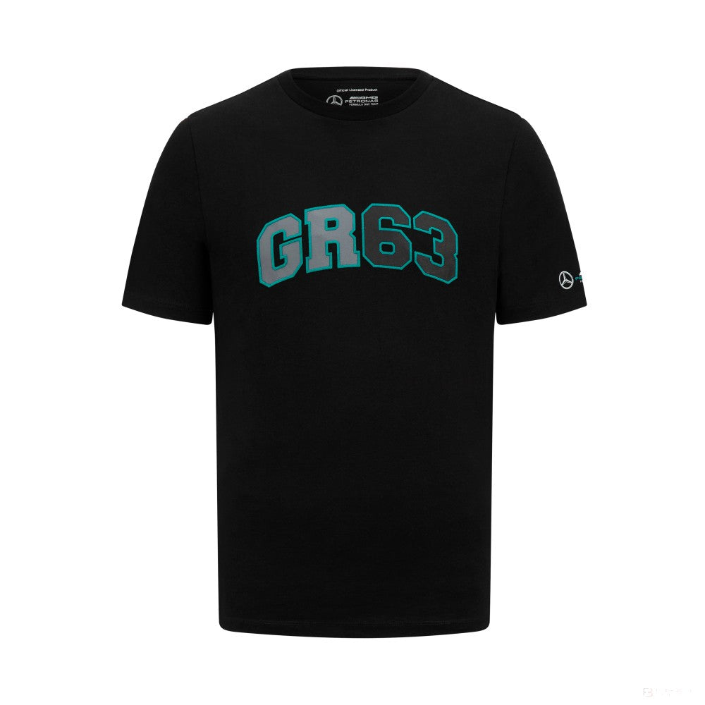 Mercedes Mens George Russell Logo Tee, Black