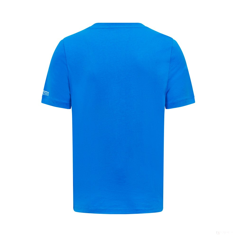 Mercedes Mens George Russell Logo Tee, Blue