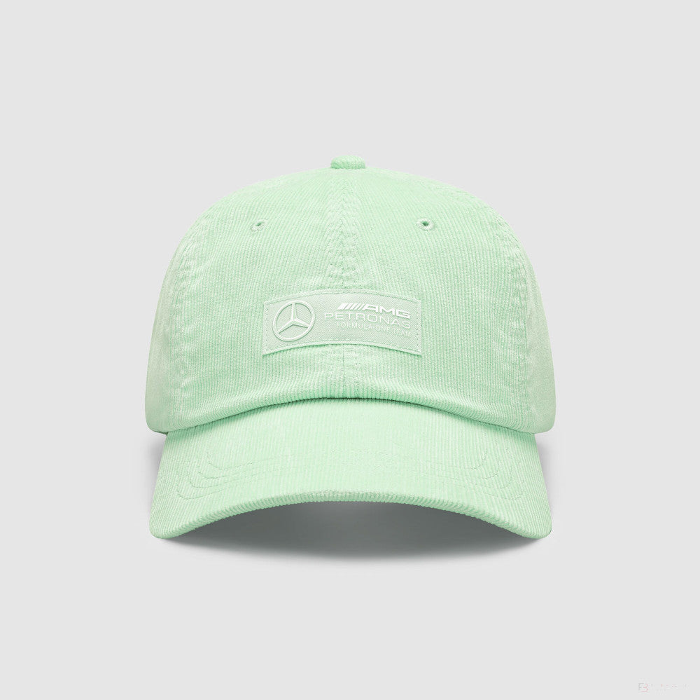 Mercedes Retro Cord Dad Cap, Mint
