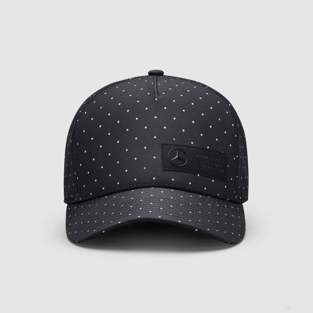 Mercedes Polka Dot Cap, Black