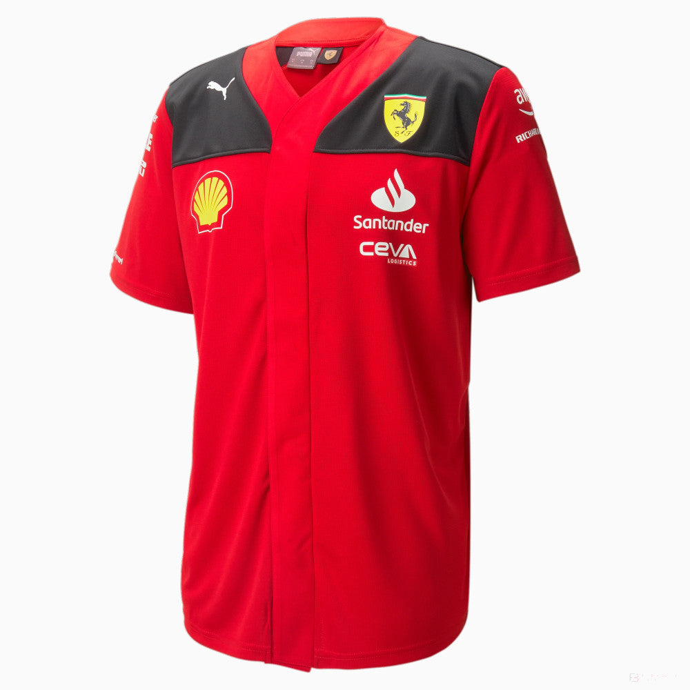 Ferrari Team Mens Baseball Shirt, Red, 2023
