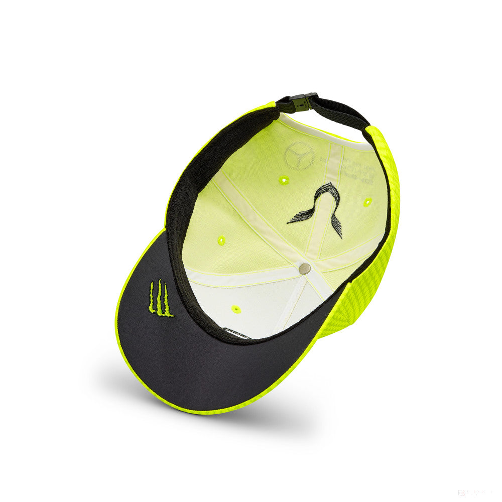 Mercedes Team Lewis Hamilton Col Driver Baseball Cap, Neon Yellow, 2023