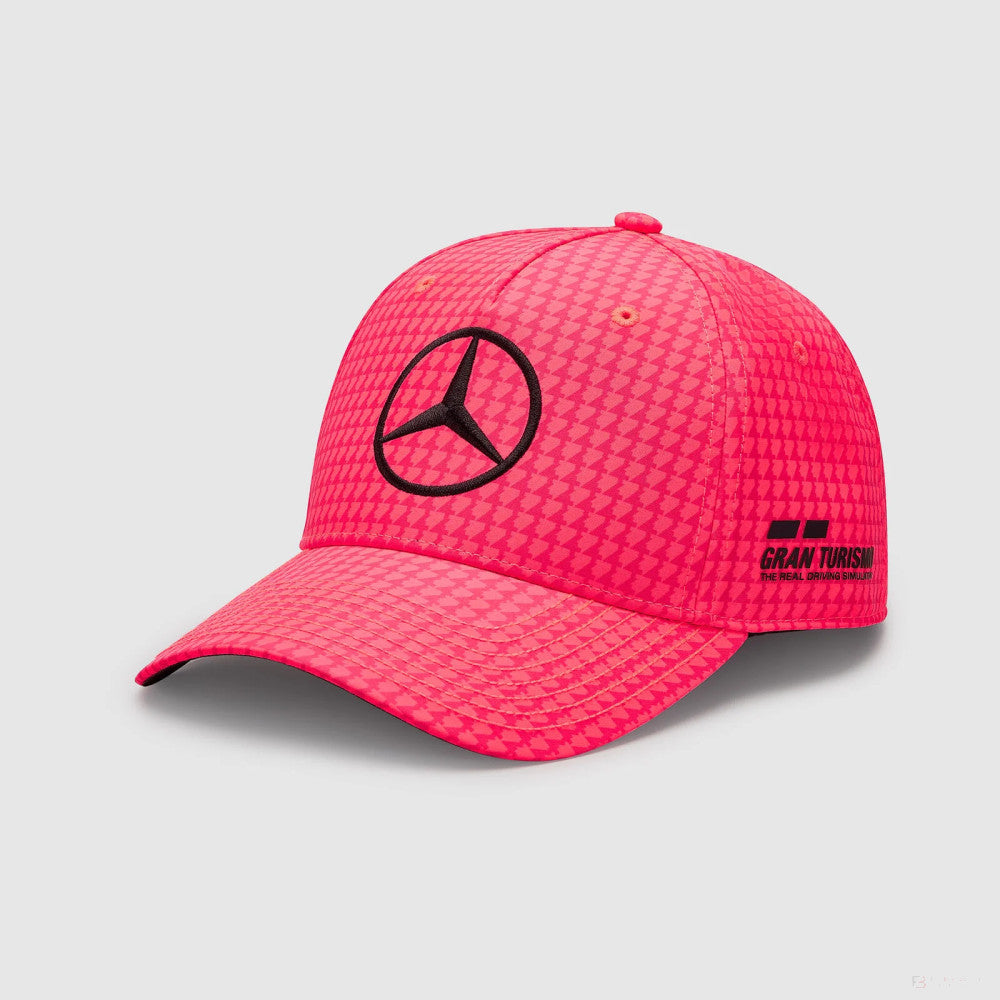 Mercedes Team Lewis Hamilton Col Driver Baseball Cap, Neon Pink, 2023