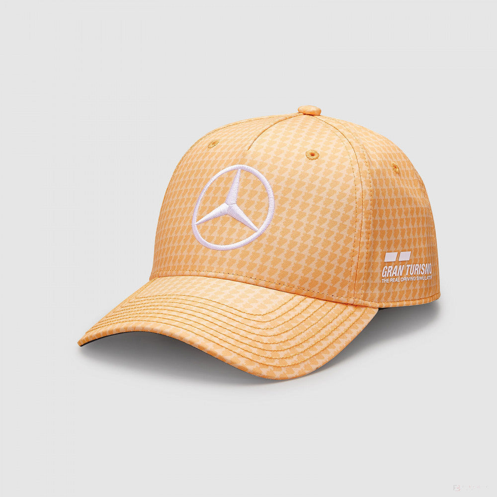 Mercedes Team Lewis Hamilton Col Driver Baseball Cap, Peach, 2023