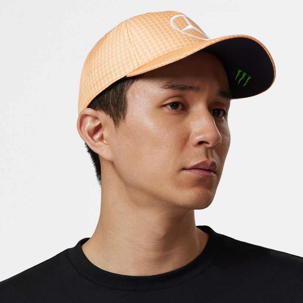 Mercedes Team Lewis Hamilton Col Driver Baseball Cap, Peach, 2023