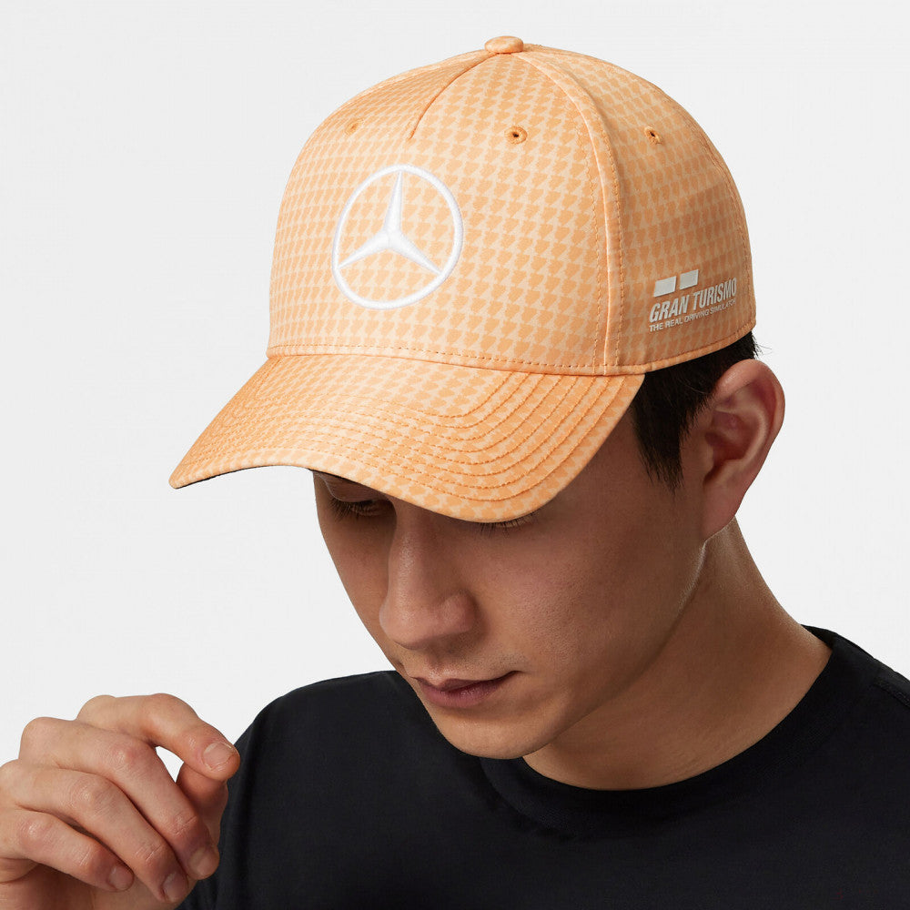 Mercedes Team Lewis Hamilton Col Driver Baseball Cap, Peach, 2023