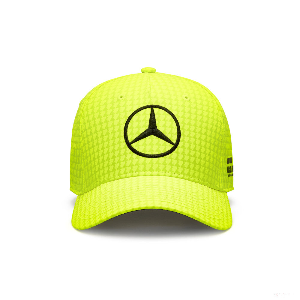 Mercedes Team Kids Lewis Hamilton Col Driver Baseball Cap, Neon Yellow, 2023