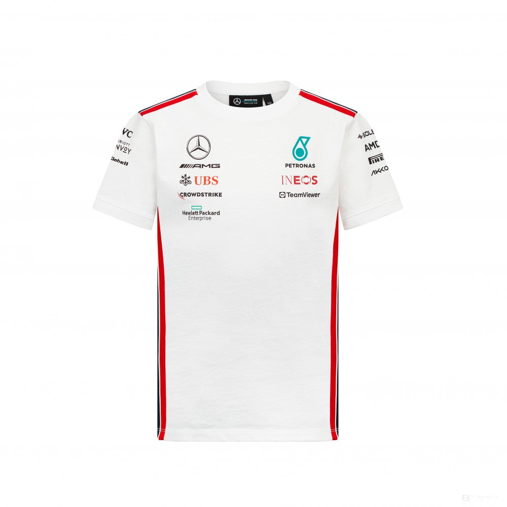 Mercedes Team Kids Driver Tee, White, 2023