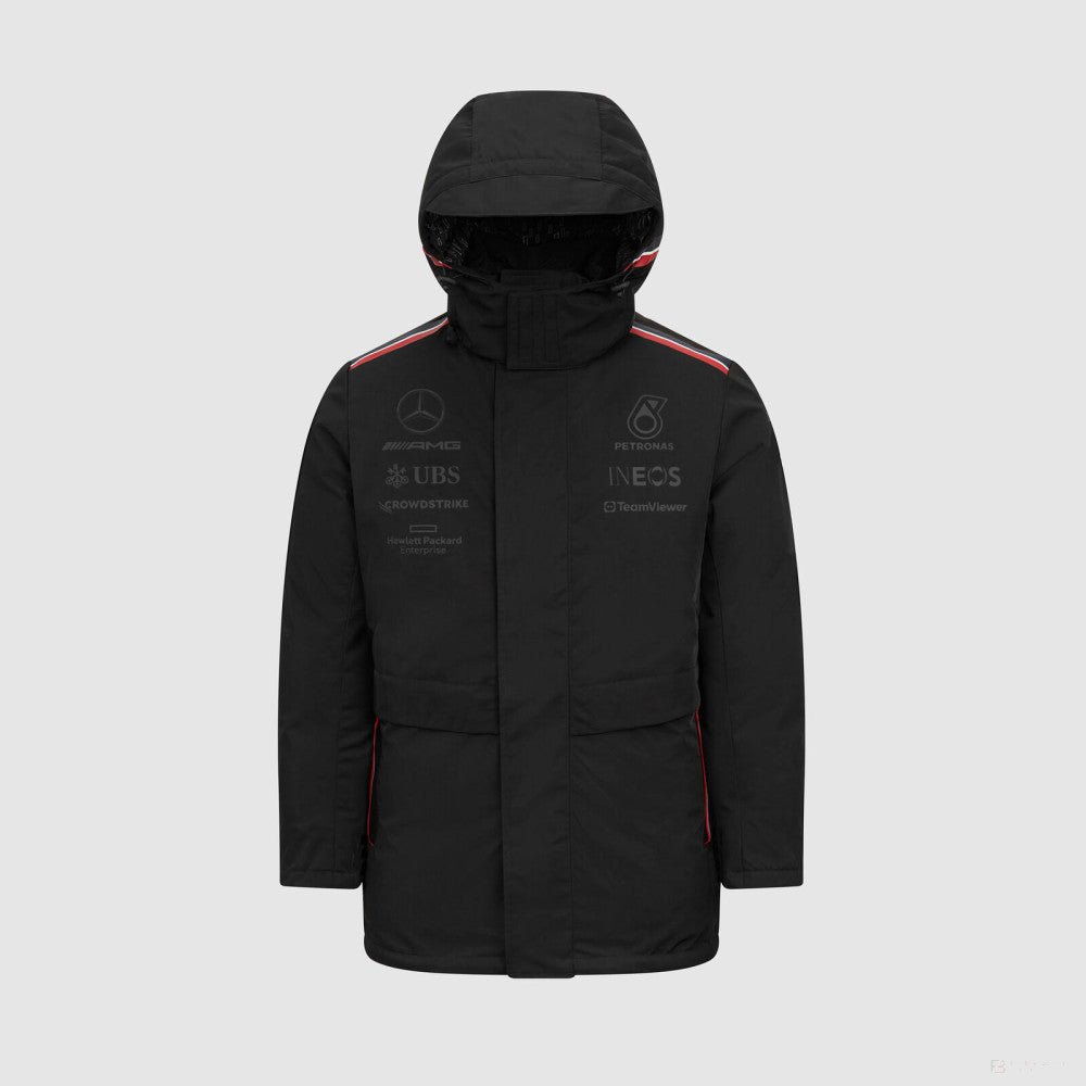 Mercedes Team Winter Coat, Black, 2023