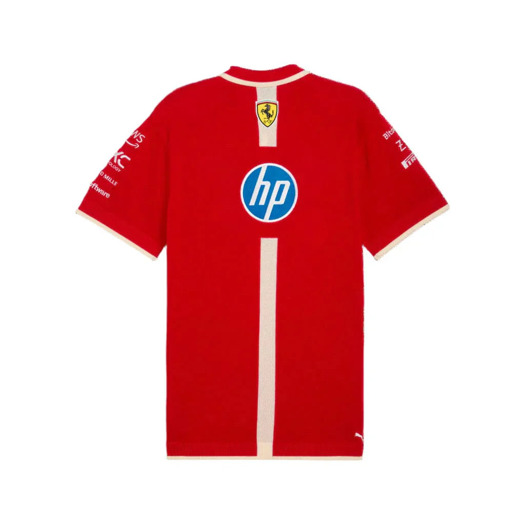 Ferrari SE Team Knit Polo, Dark Cherry 🔥