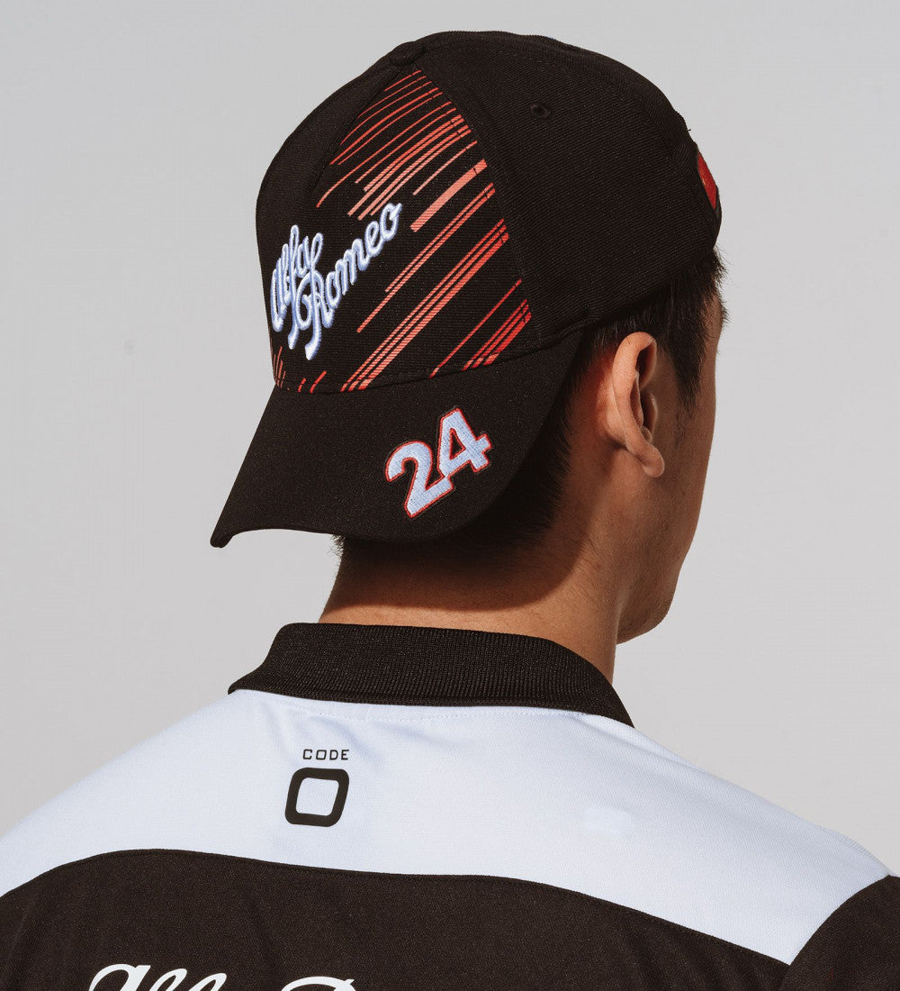 Alfa Romeo Baseball Cap, Zhou Guanyu Team, Adult, Black, 2022