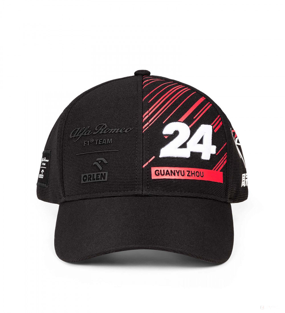 Alfa Romeo Baseball Cap, Zhou Guanyu Team, Adult, Black, 2022