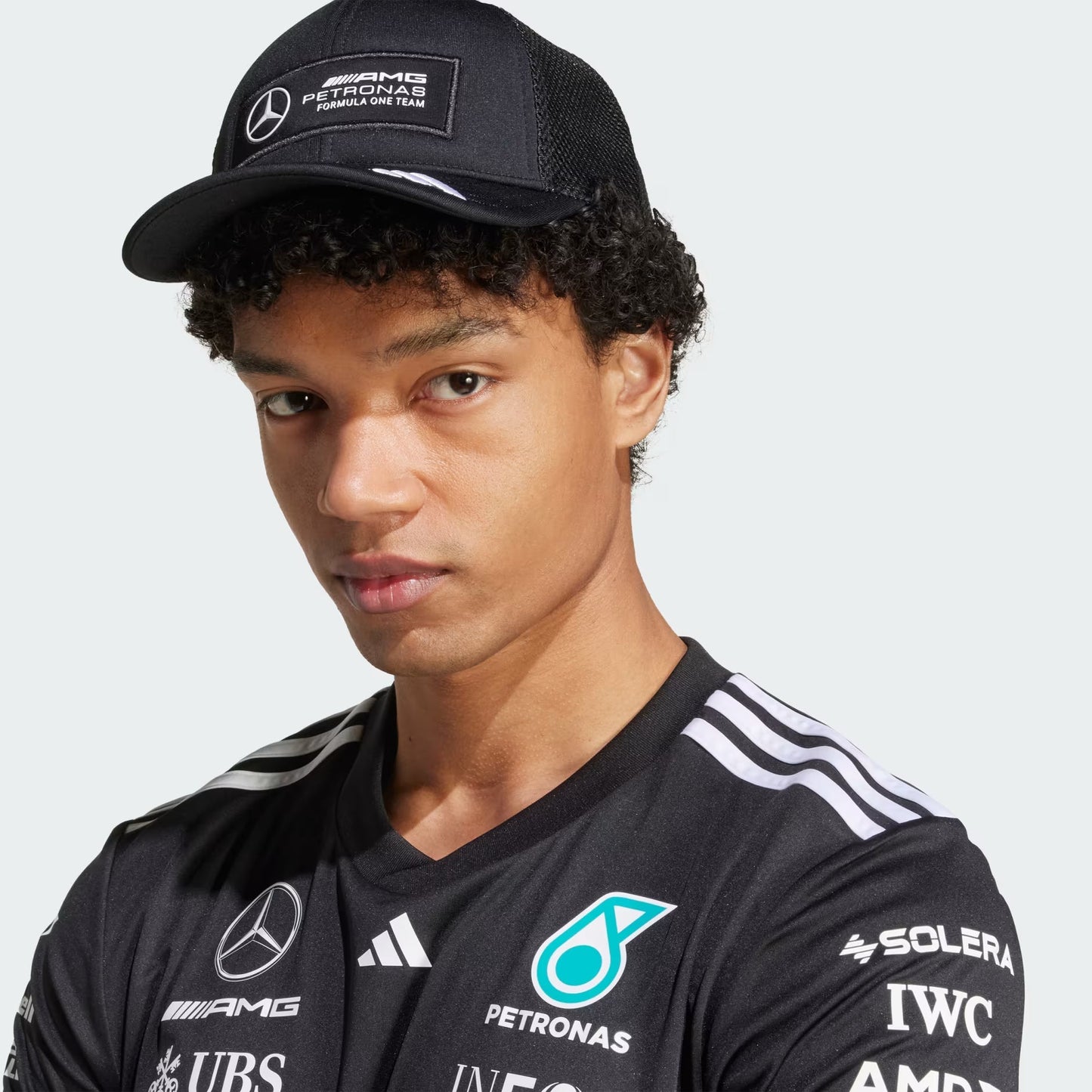 Mercedes cap, trucker, full logo, black 🔥