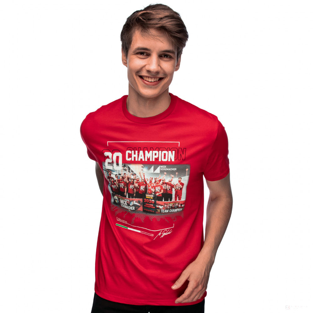 Mick Schumacher T-shirt, F2 World Champion 2020, Red, 2020