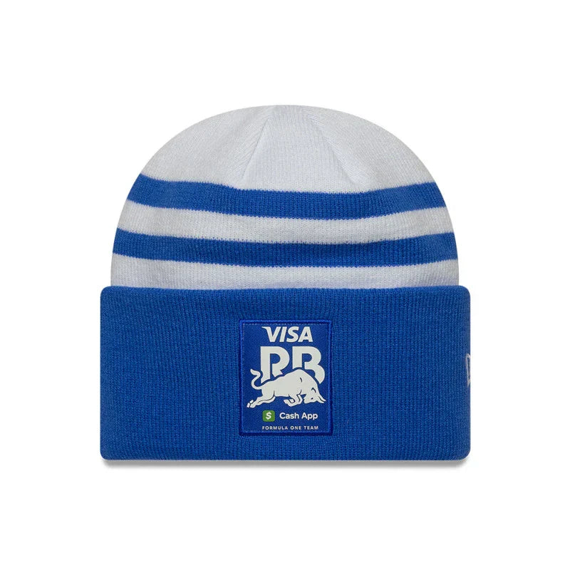 VisaRB Team Wide Cuff Knit Cap, White 🔥