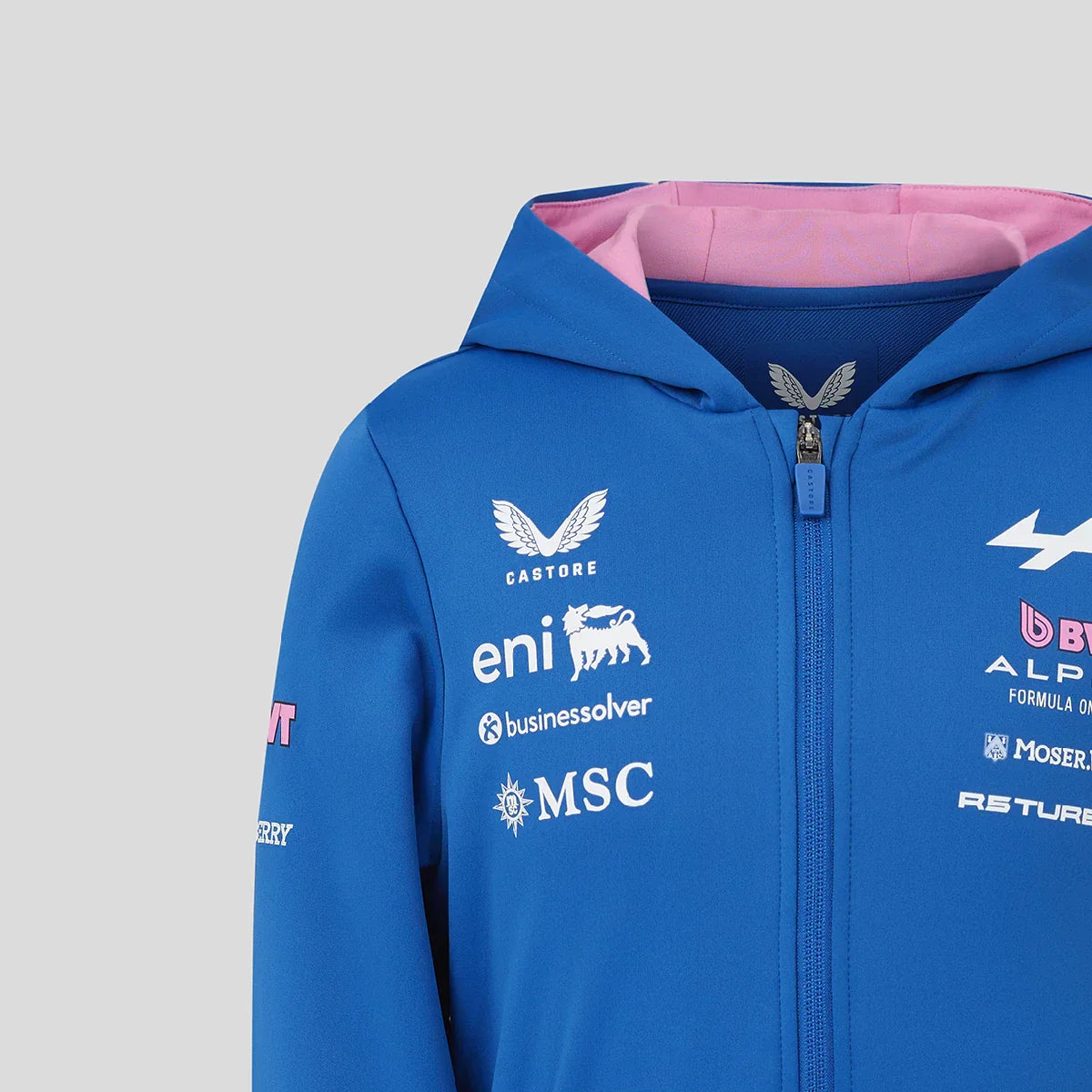 Alpine hoodie, full zip, team, kids, blue