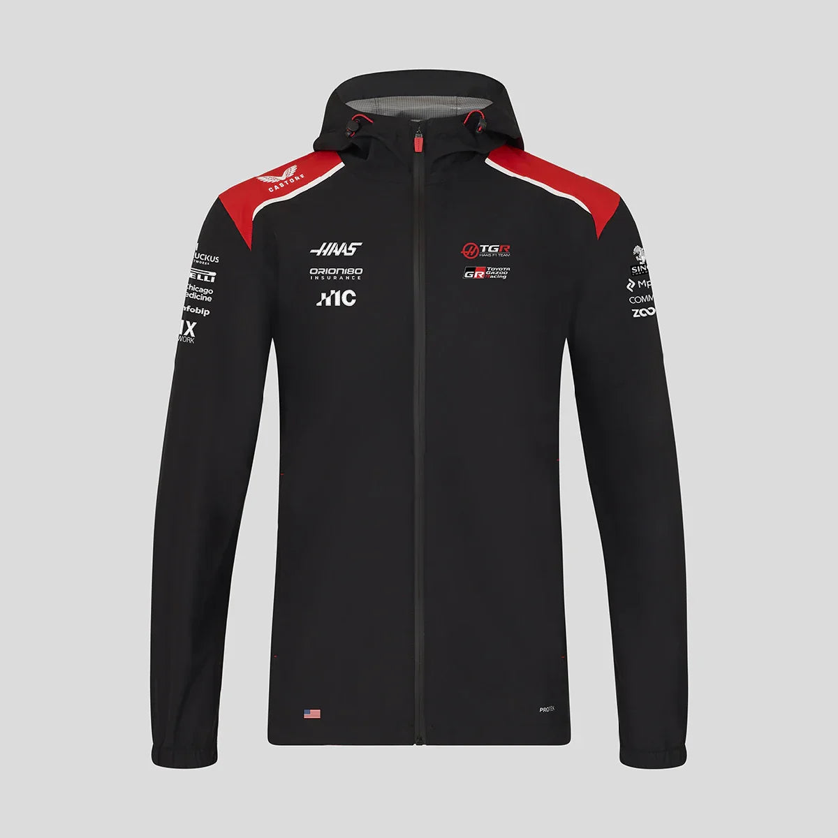 Haas F1 rain jacket, team, black