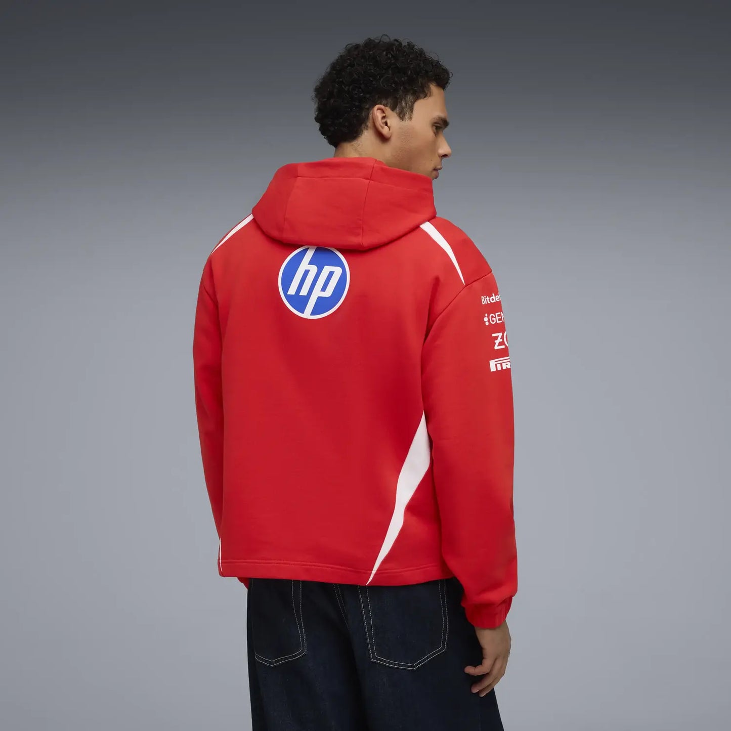 Ferrari hoodie, team, drivers authentic, red, 2026