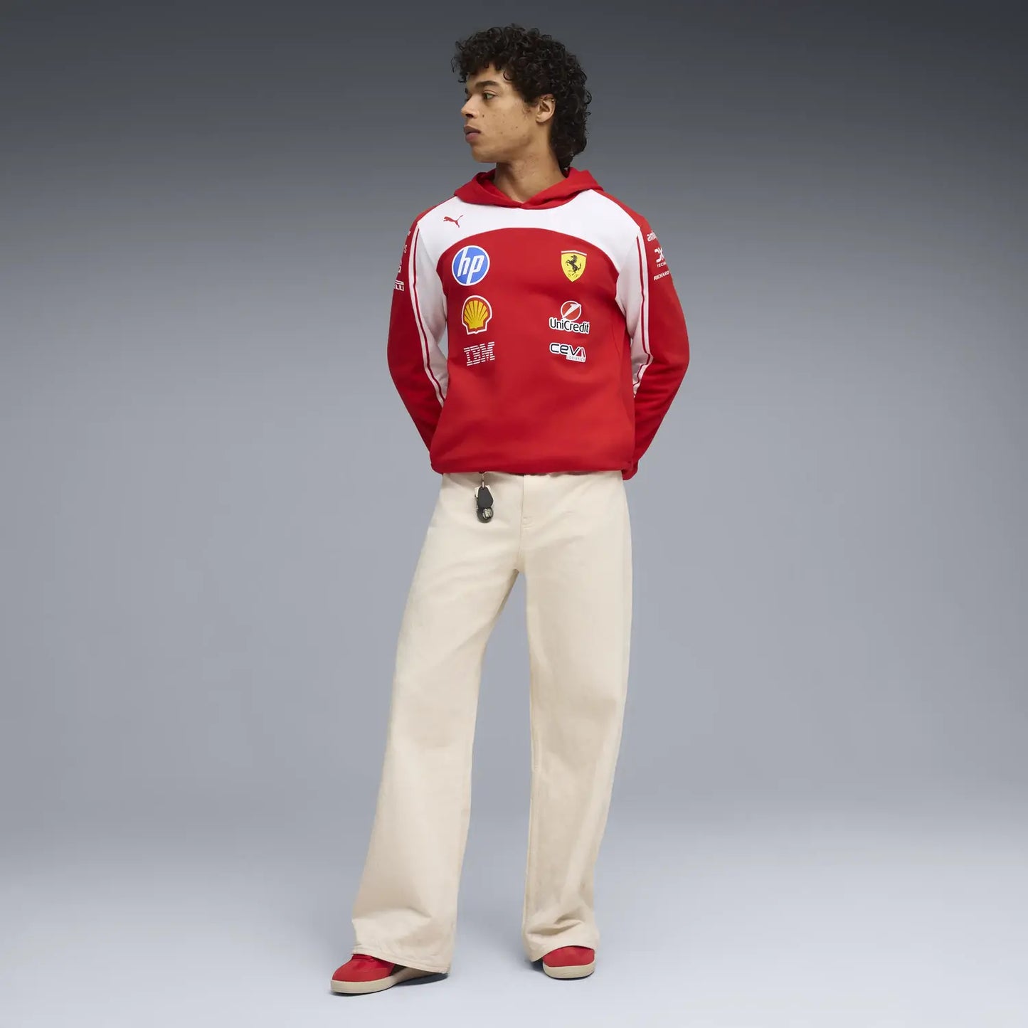 Ferrari hoodie, team, red, 2026