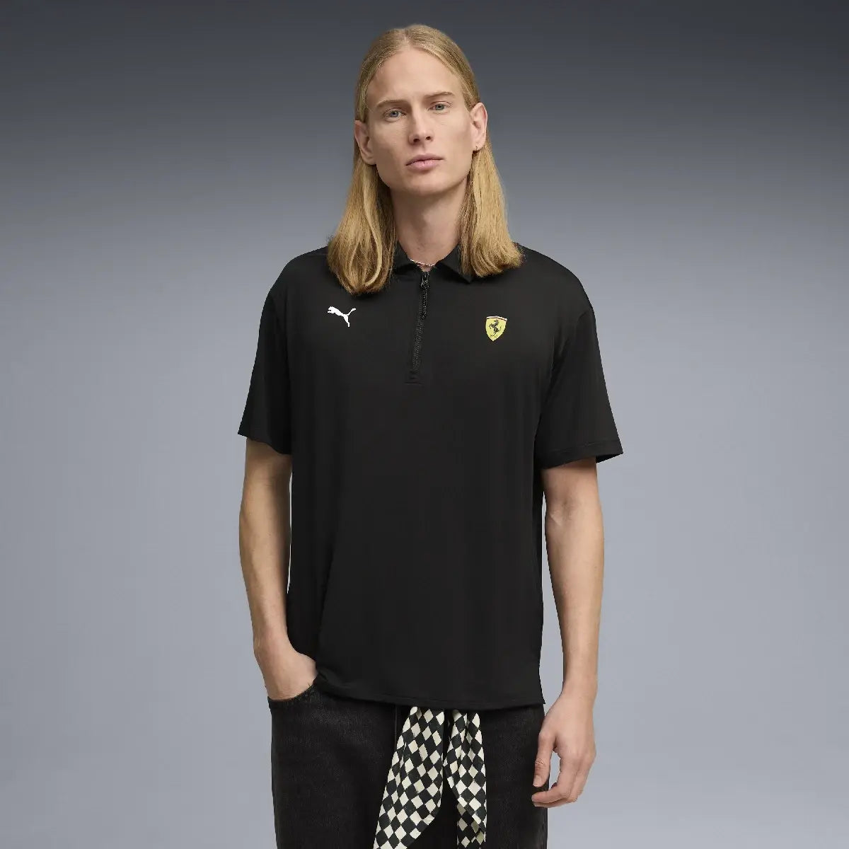 Ferrari polo, cloudspun, black