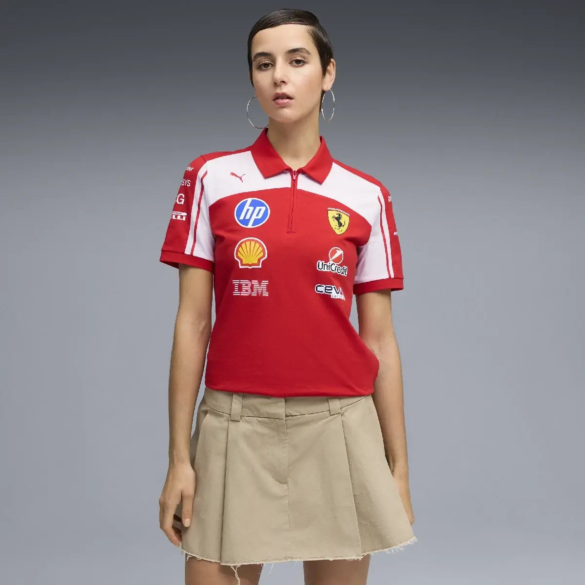 Ferrari polo, team, womens, red