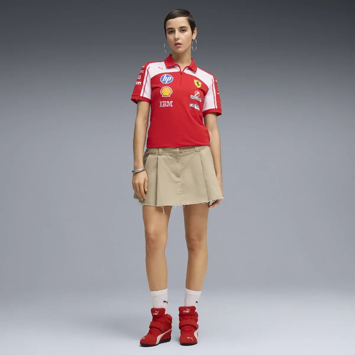 Ferrari polo, team, womens, red