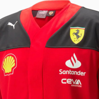 Ferrari Team Mens Baseball Shirt, Red, 2023