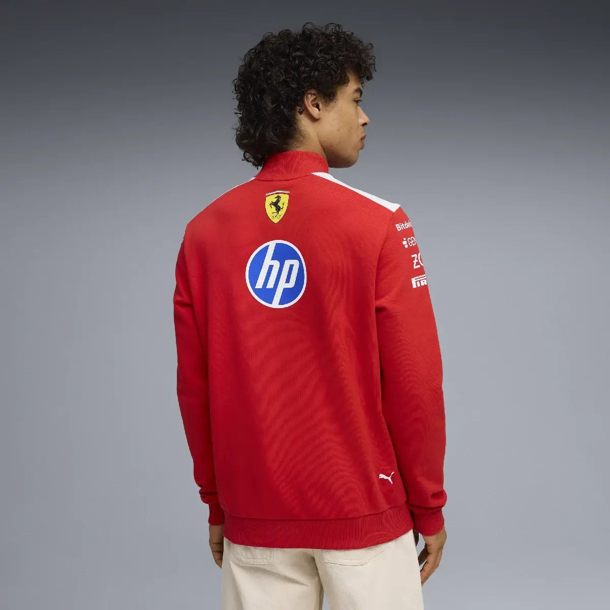 Ferrari sweatshirt, team, half zipped, T7, red