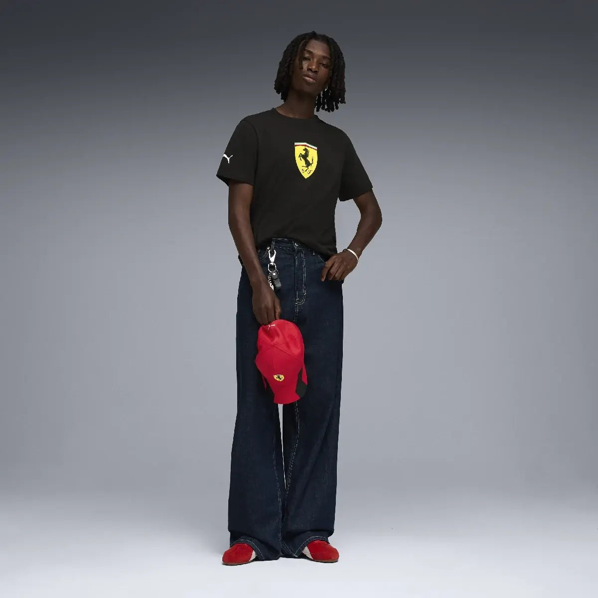 Ferrari t-shirt, colored shield, black