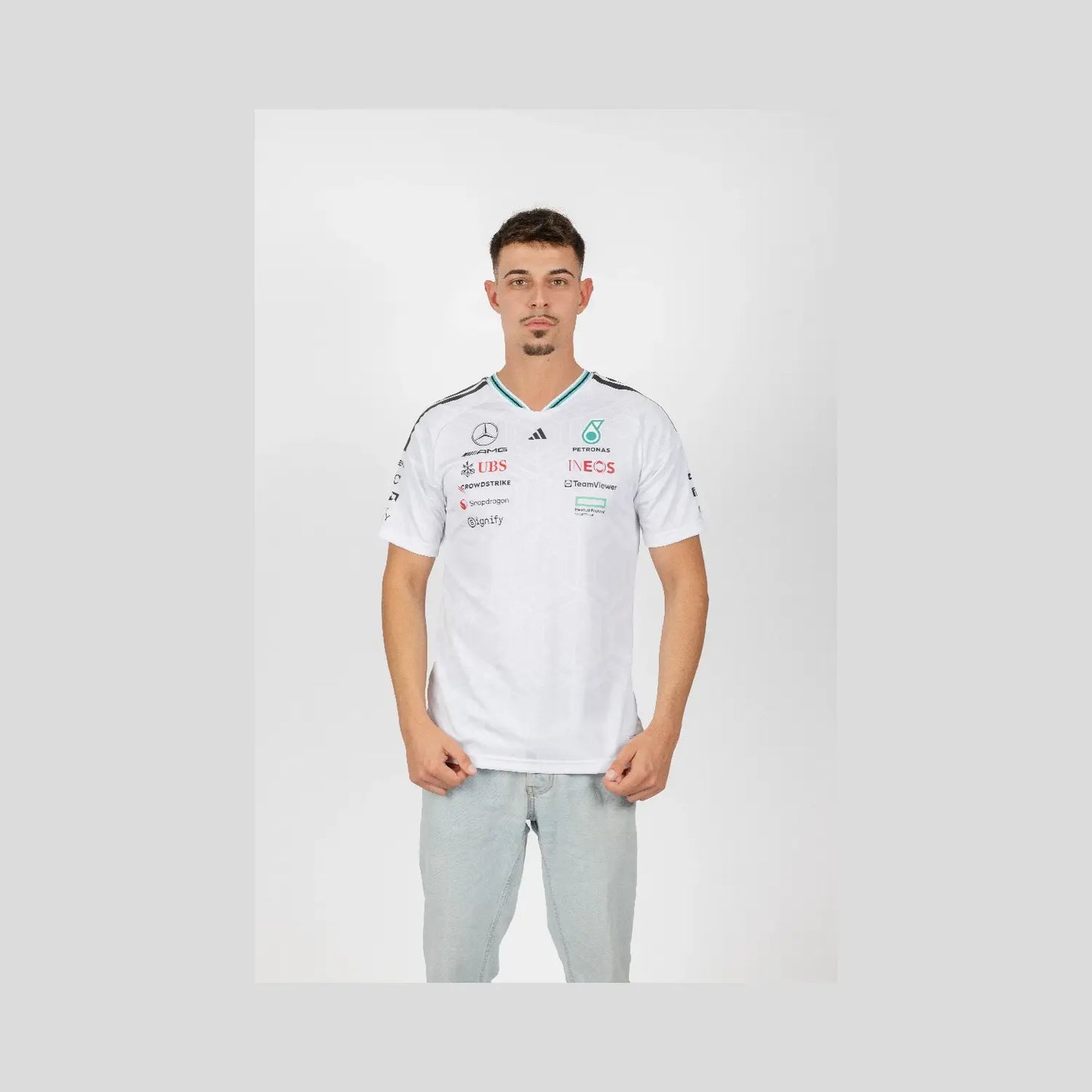 Mercedes Jersey, team, adidas, white