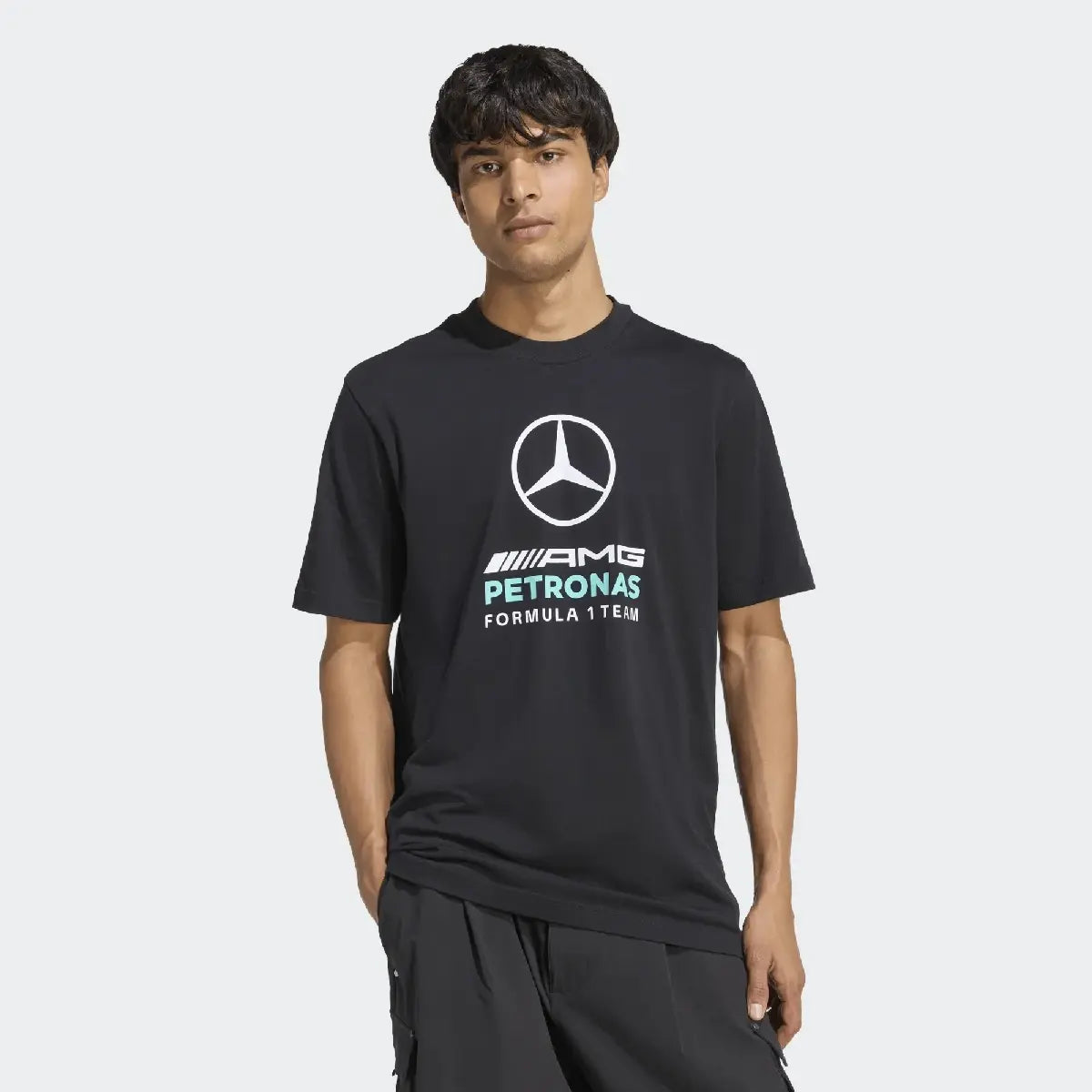 Mercedes t-shirt, Dna, graphic, adidas, black