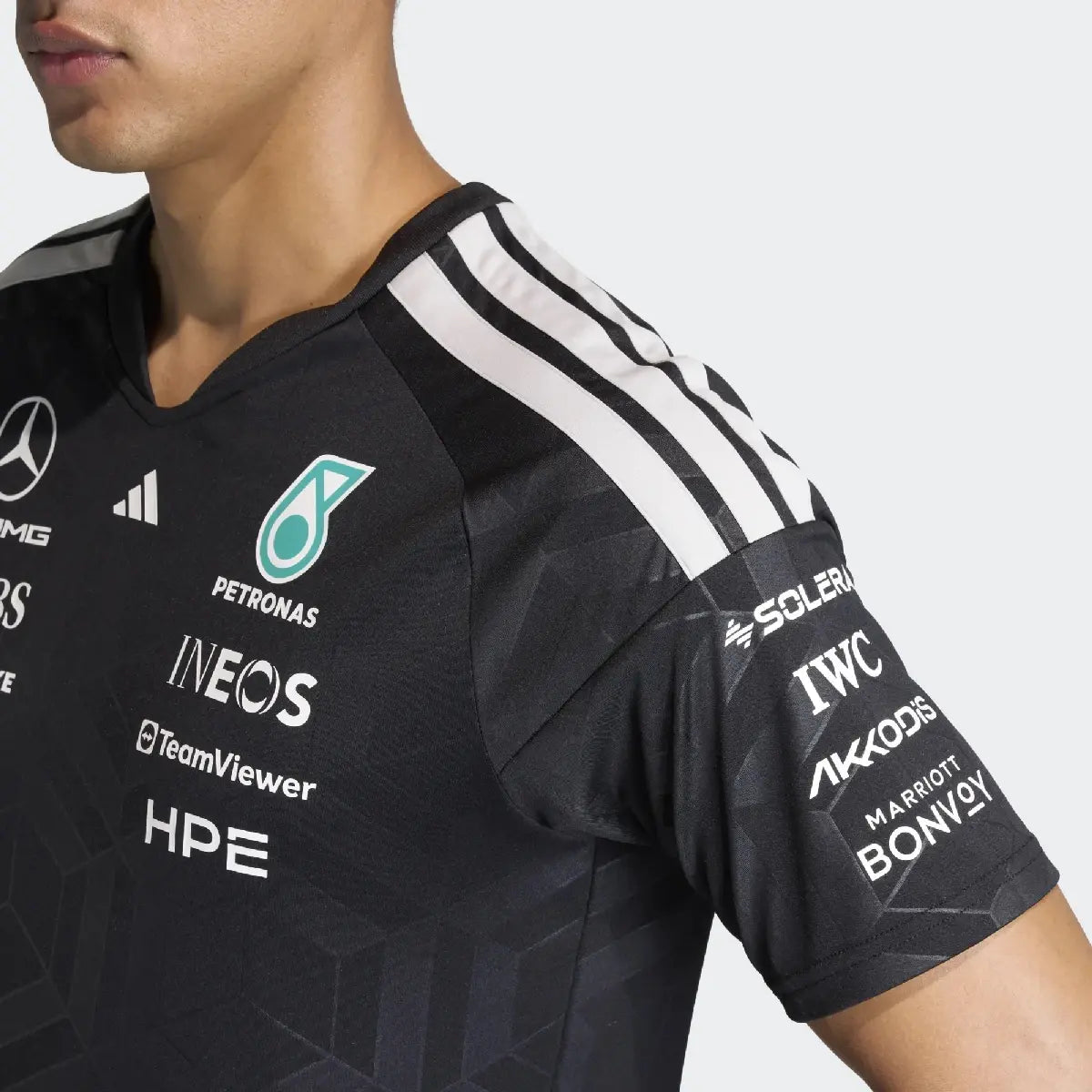 Mercedes t-shirt, team, adidas, drivers, black