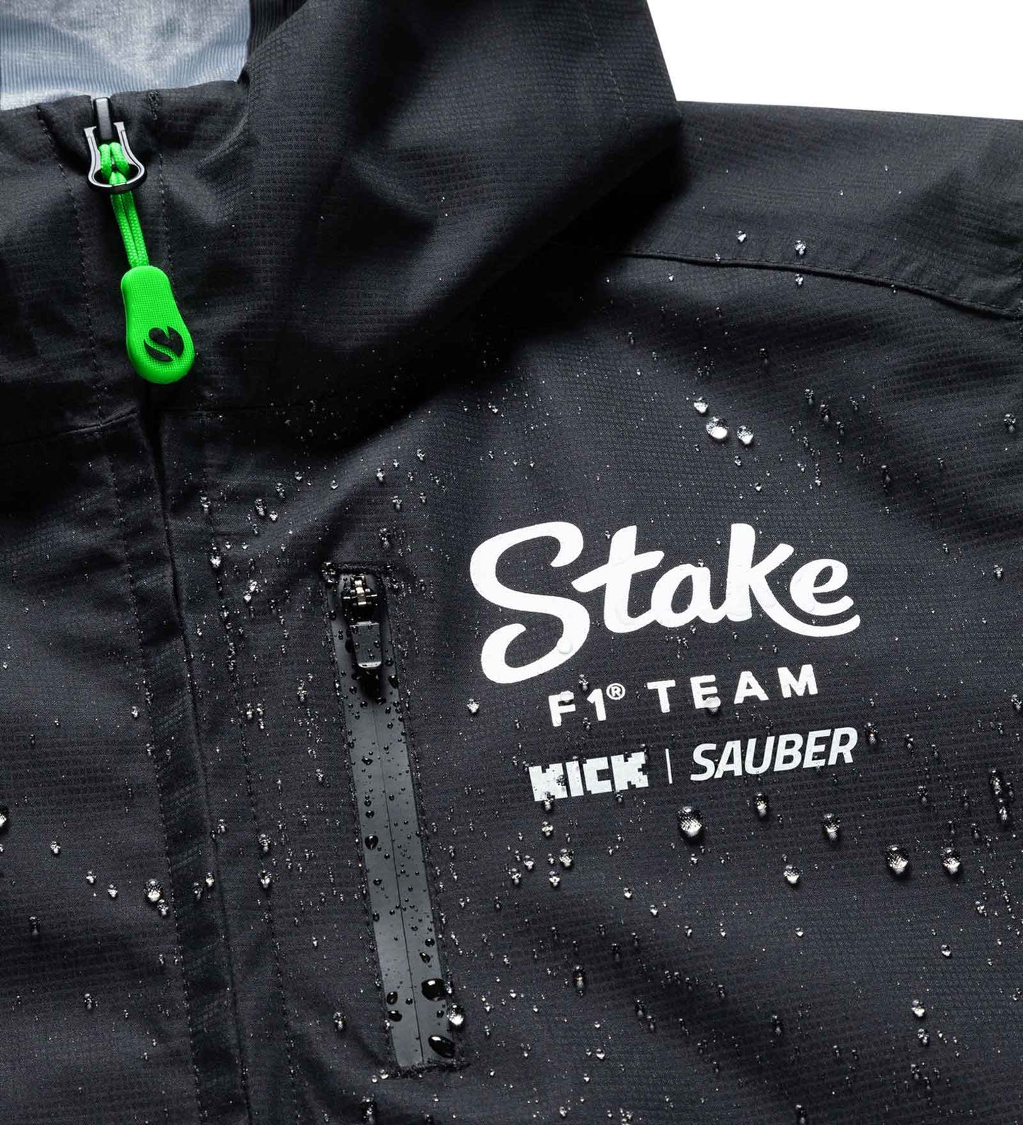 Kick Sauber jacket, CODE ZERO, team, rain, black, 2024