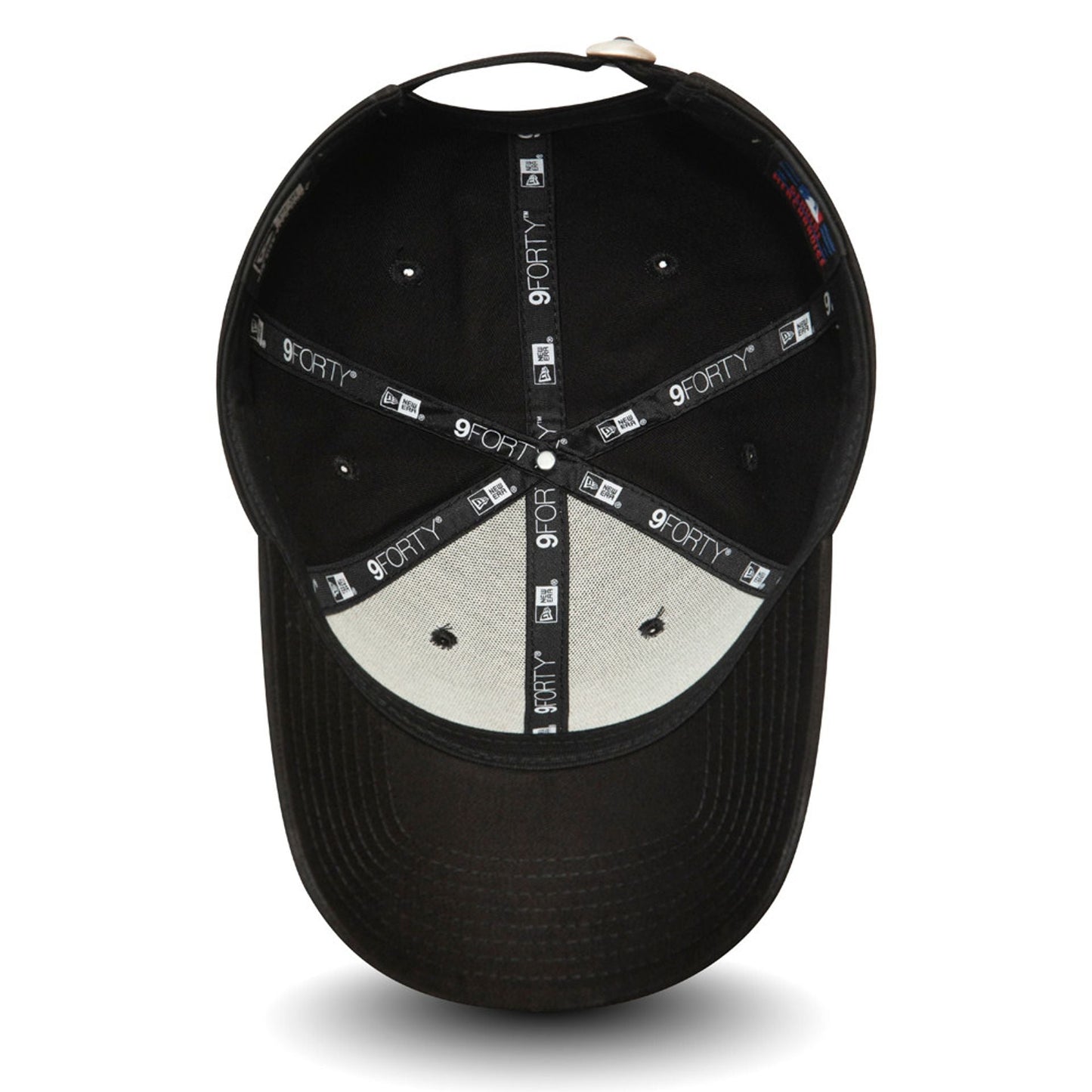 New York Yankees cap, red logo, New Era, 9FORTY, black