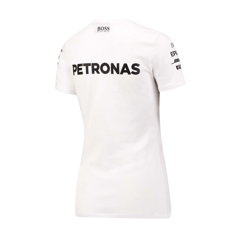 Mercedes Womens T-shirt, Team, White, 2017