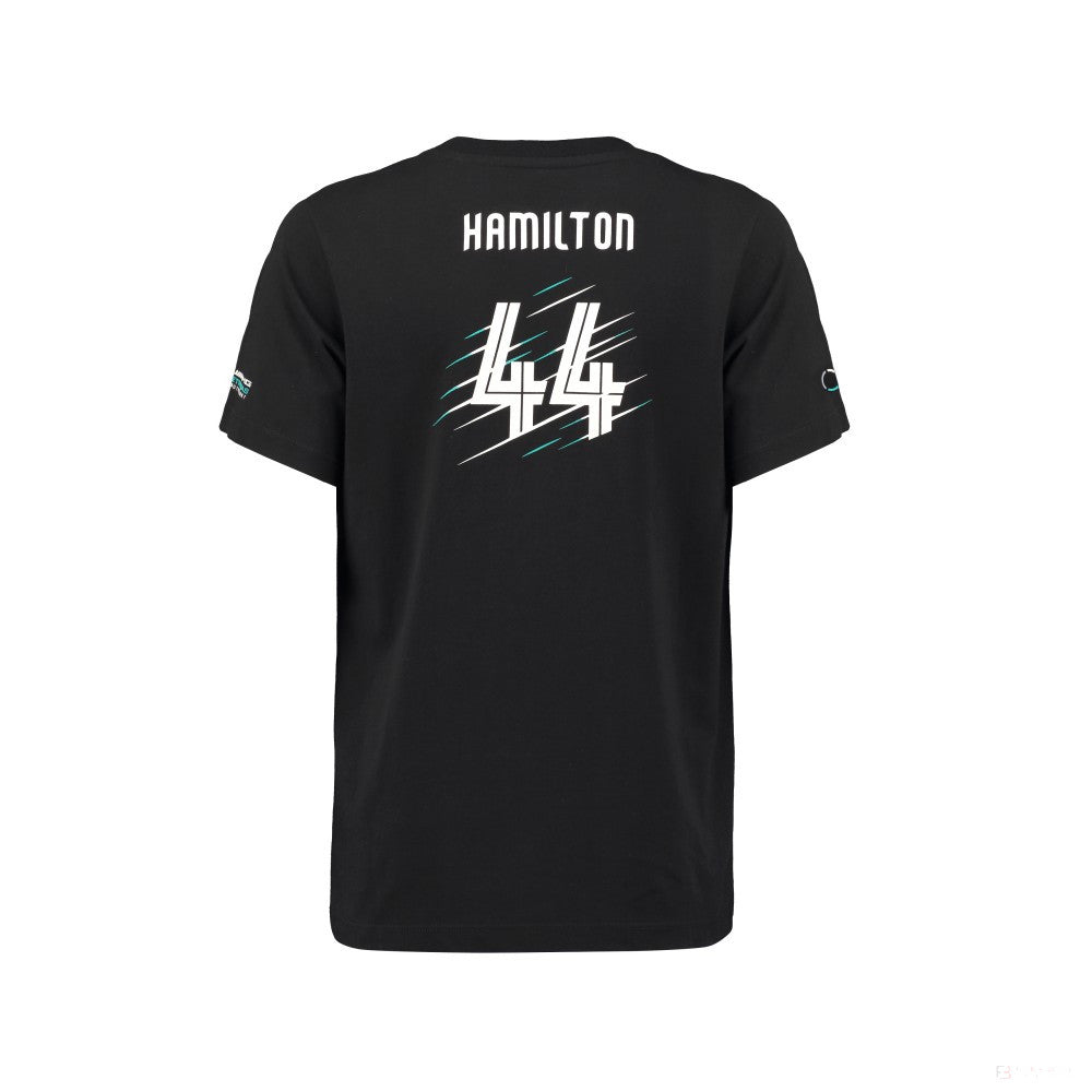 Mercedes Kids T-shirt, Lewis Hamilton, Black, 2018